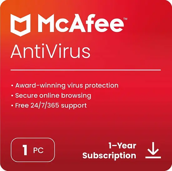 McAfee – Antivirus Protection (1 Windows PC Device)