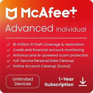 McAfee – Advanced Individual ID Theft Coverage & Internet Security Software