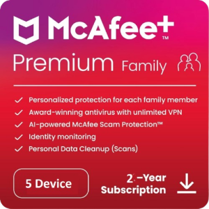 McAfee Family Plan 5 Devices – 2 Years